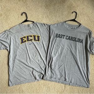 TWO East Carolina University | ECU men's large shirts